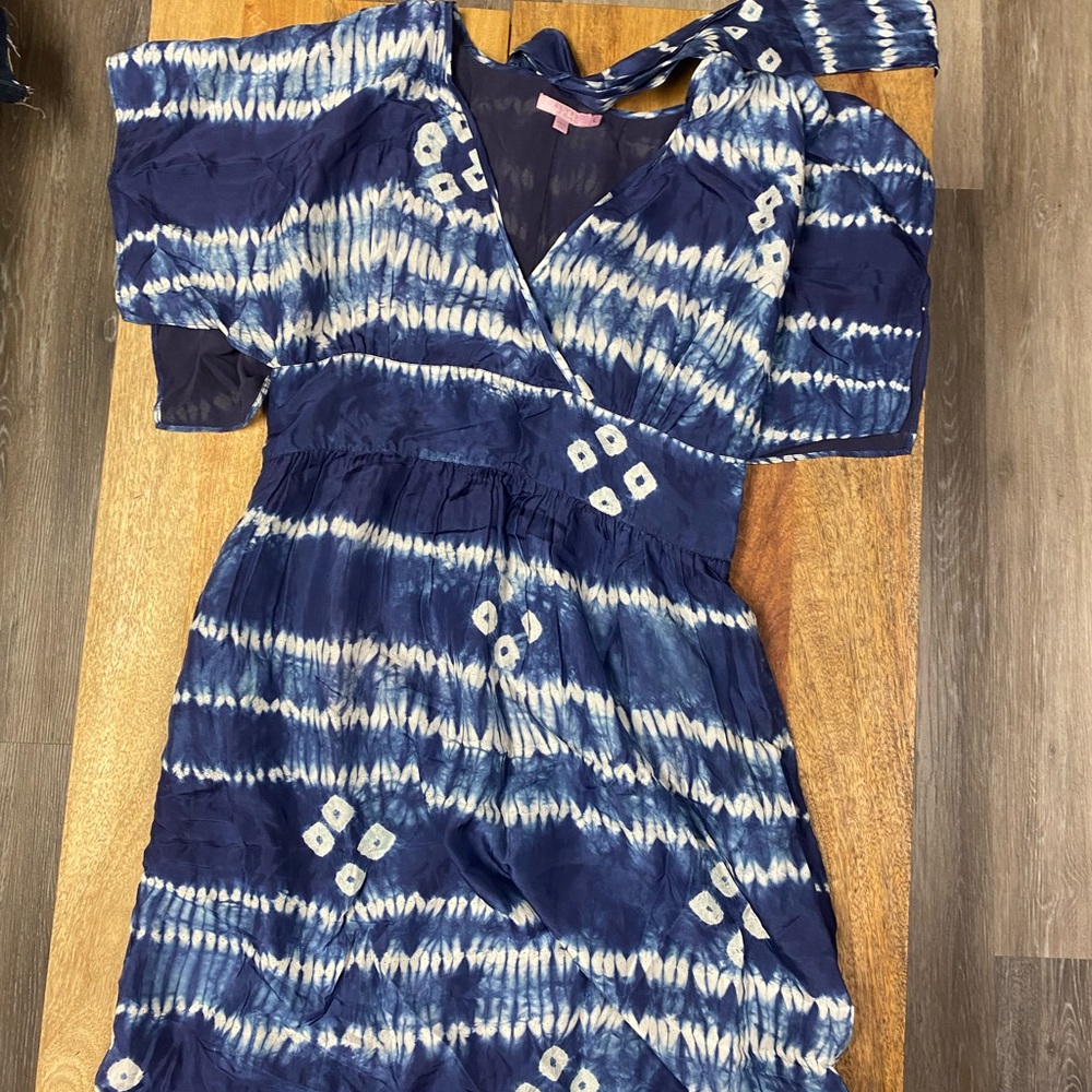 Calypso St. Barth tie dye dress with belt
